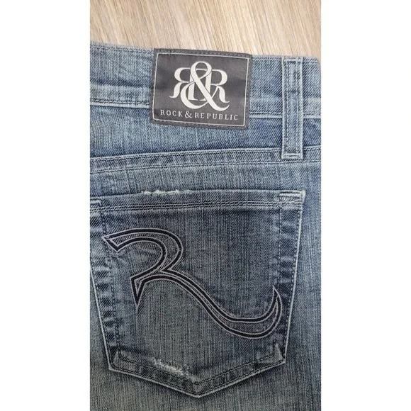 Rock & Republic Evelyn Denim Capri Jeans Pants - Picture 2 of 6